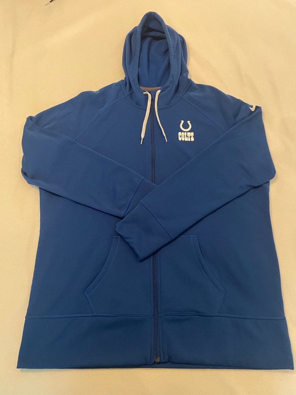 Nike Indianapolis Colts Mens Therma Fit Hoodie Sweatshirt XXL Blue